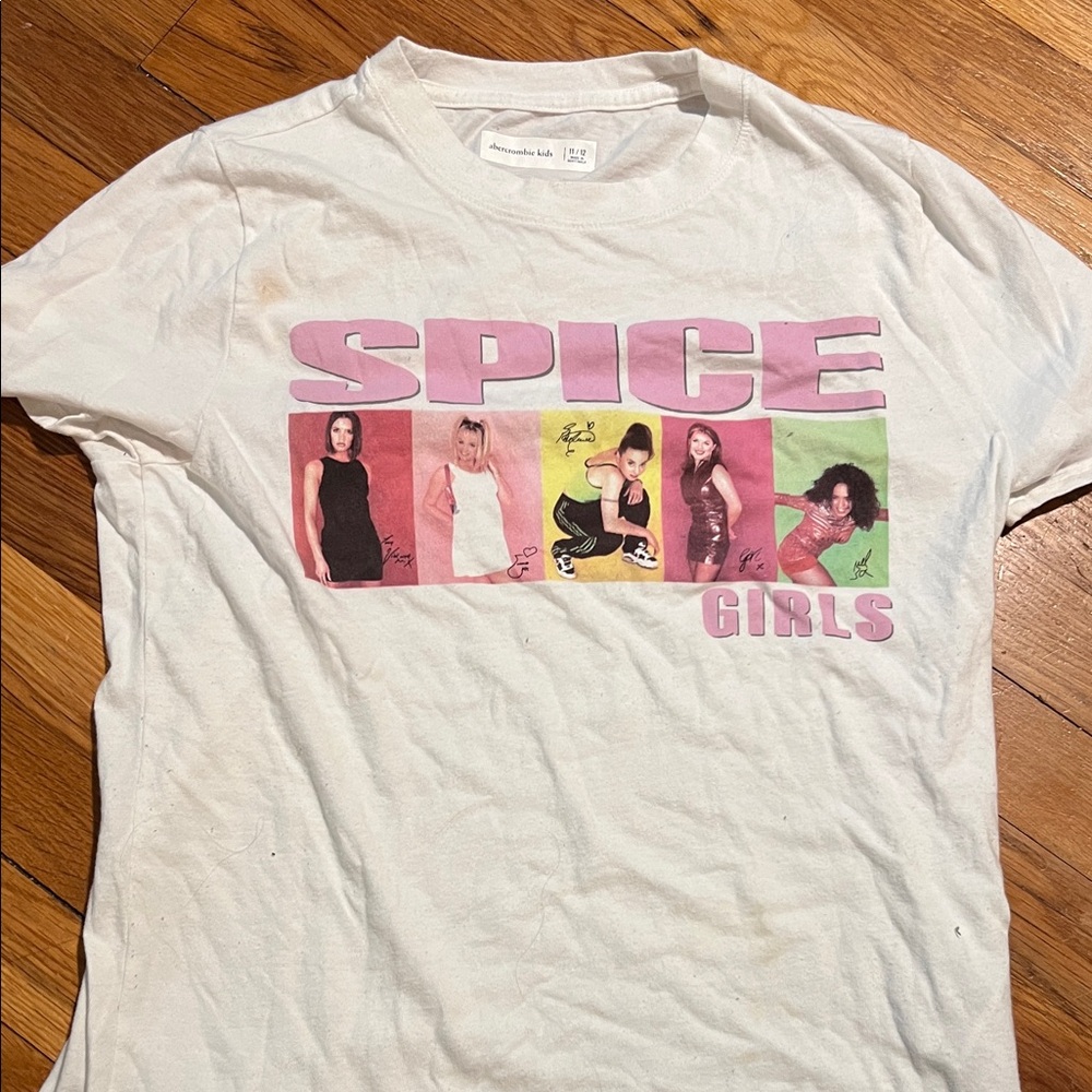 Abercrombie & Fitch White Spice Girls Graphic Tee